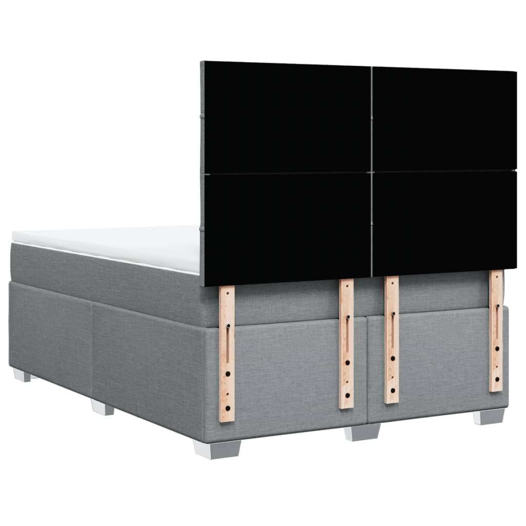 Giroletto a Molle con Materasso Grigio Chiaro 160x200cm Tessuto | homemem39
