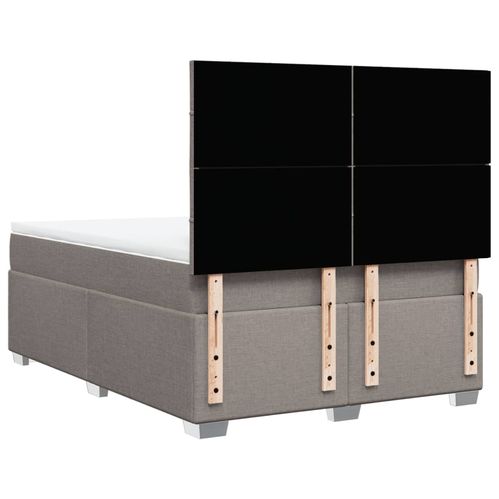 Giroletto a Molle con Materasso Tortora 160x200 cm in Tessuto | homemem39