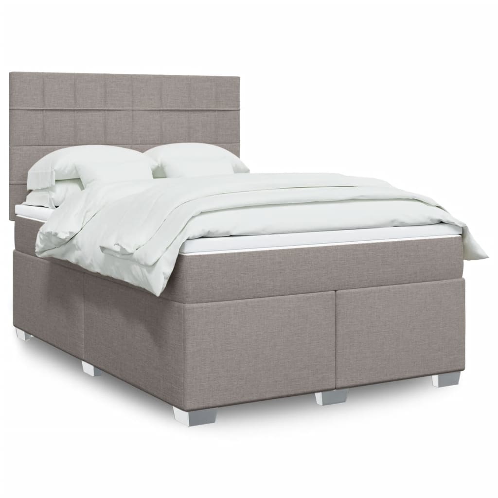 Giroletto a Molle con Materasso Tortora 160x200 cm in Tessuto | homemem39
