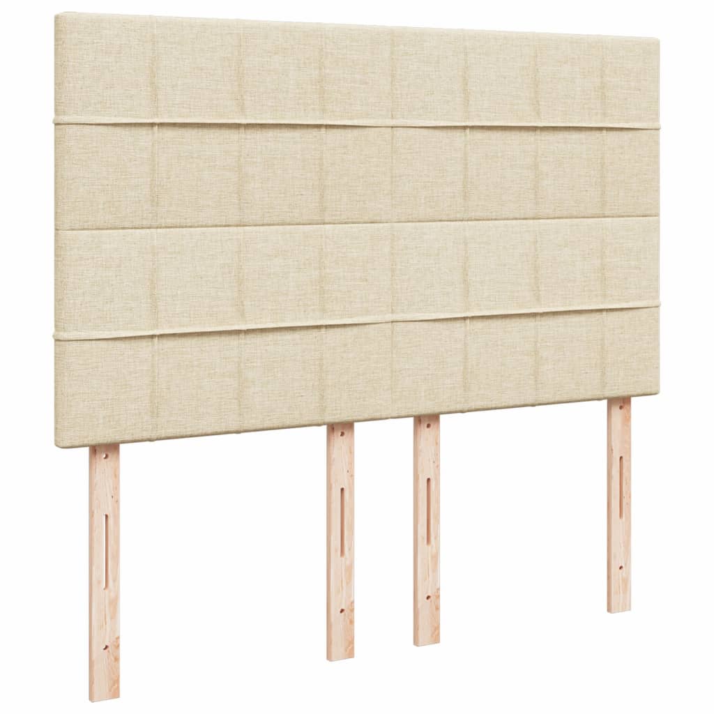 Giroletto a Molle con Materasso Crema 160x200 cm in Tessuto | homemem39
