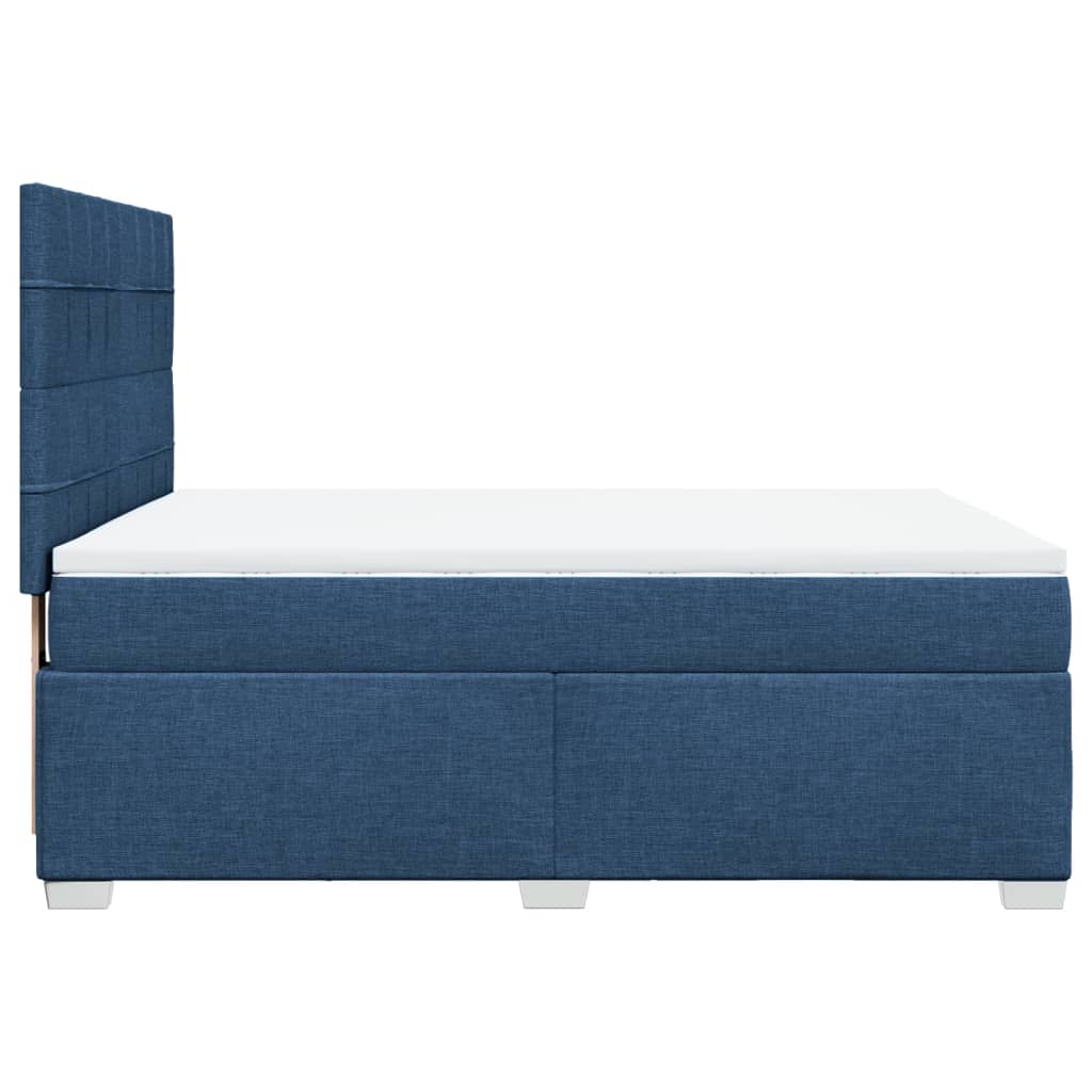 Giroletto a Molle con Materasso Blu 160x200 cm in Tessuto | homemem39