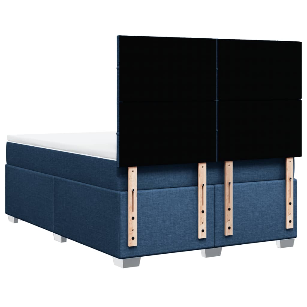 Giroletto a Molle con Materasso Blu 160x200 cm in Tessuto | homemem39