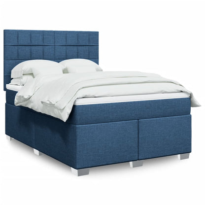 Giroletto a Molle con Materasso Blu 160x200 cm in Tessuto | homemem39