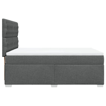 Giroletto a Molle con Materasso Grigio Scuro 160x200 cm Tessuto | homemem39