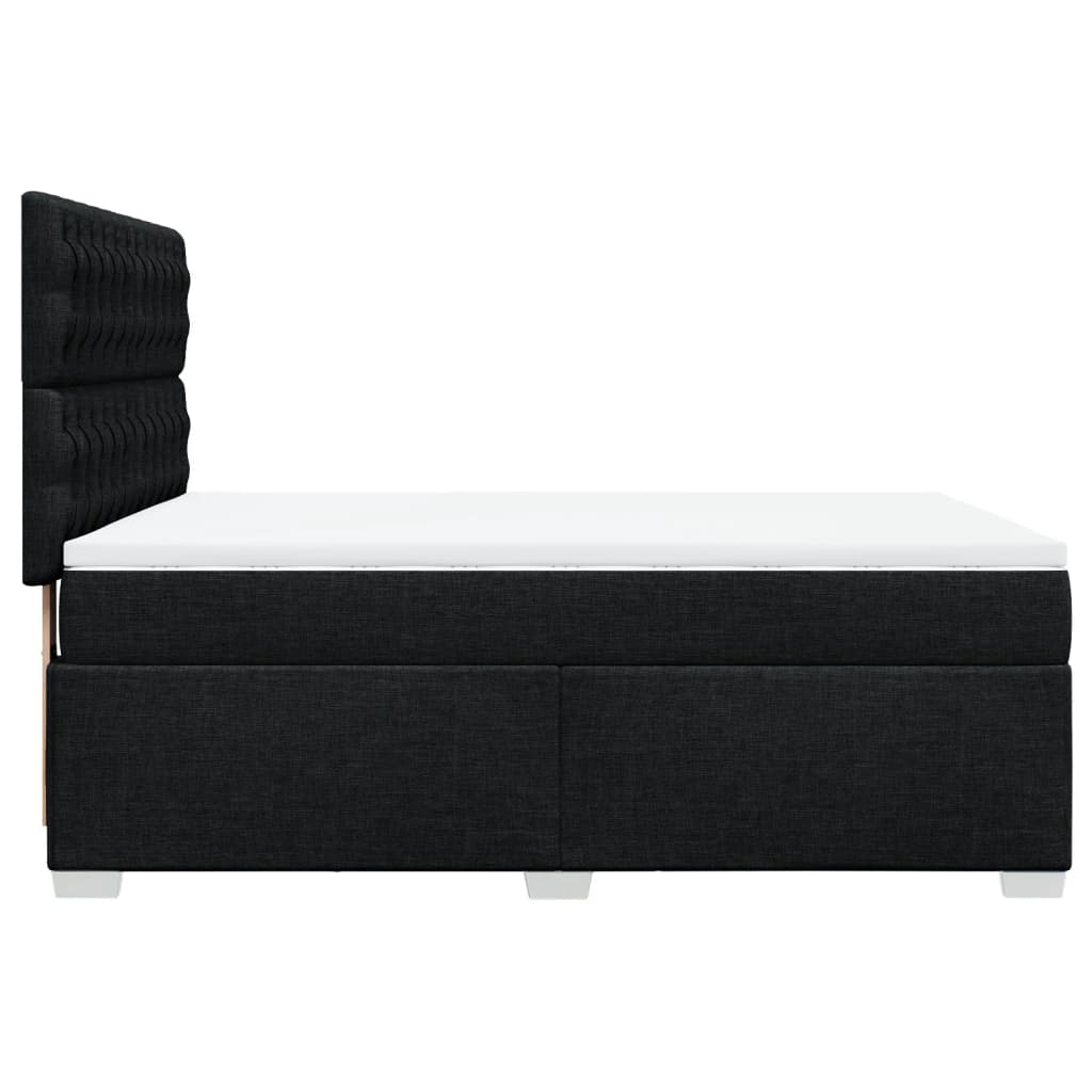 Giroletto a Molle con Materasso Nero 160x200 cm in Tessuto | homemem39