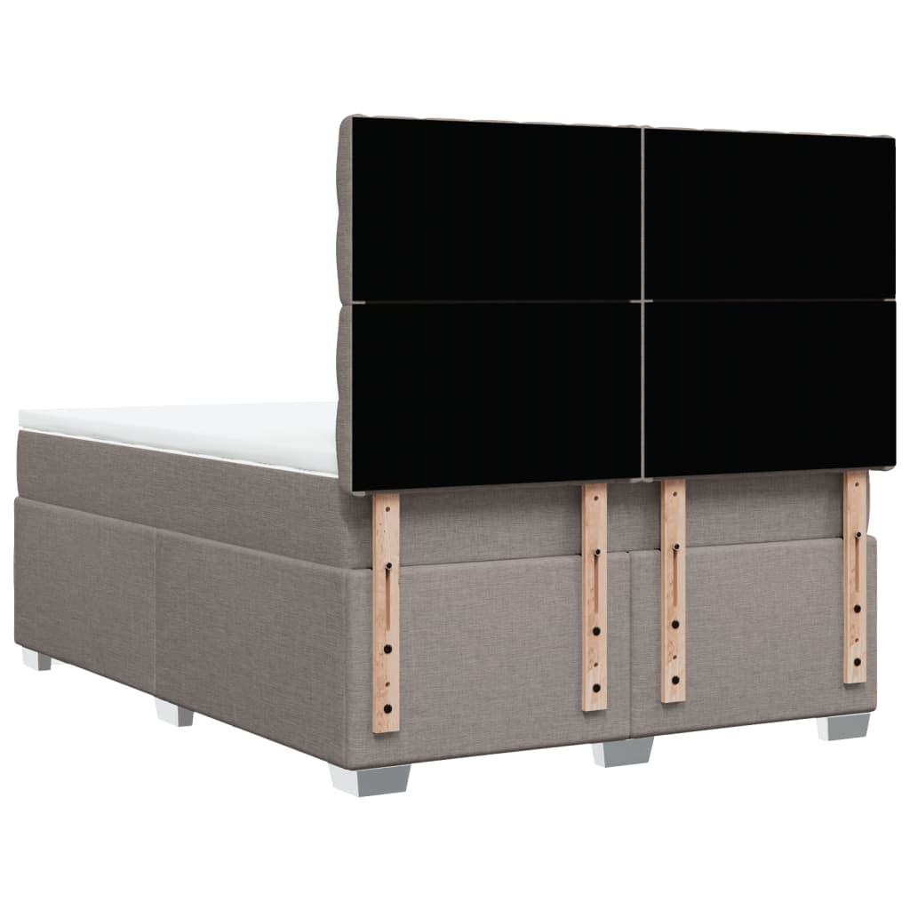 Giroletto a Molle con Materasso Tortora 160x200 cm in Tessuto | homemem39