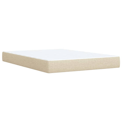 Giroletto a Molle con Materasso Crema 160x200 cm in Tessuto | homemem39