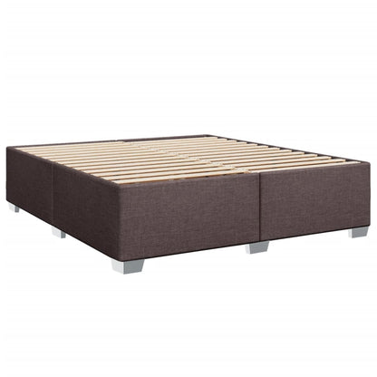 Giroletto a Molle con Materasso Marrone Scuro 180x200cm Tessuto | homemem39