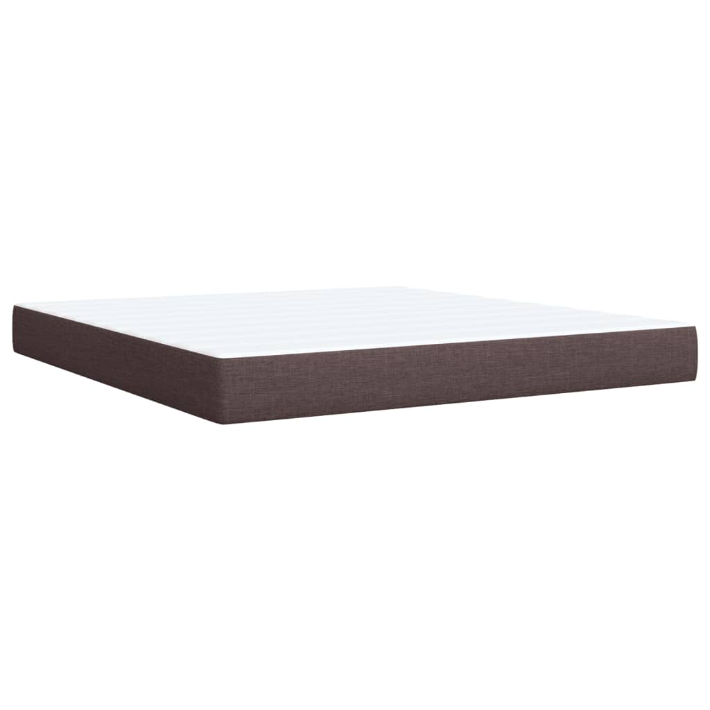 Giroletto a Molle con Materasso Marrone Scuro 180x200cm Tessuto | homemem39