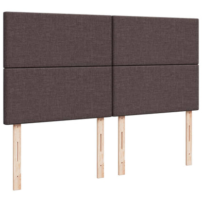 Giroletto a Molle con Materasso Marrone Scuro 180x200cm Tessuto | homemem39
