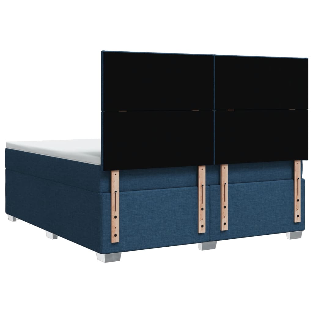 Giroletto a Molle con Materasso Blu 180x200 cm in Tessuto | homemem39