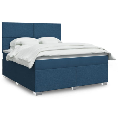 Giroletto a Molle con Materasso Blu 180x200 cm in Tessuto | homemem39