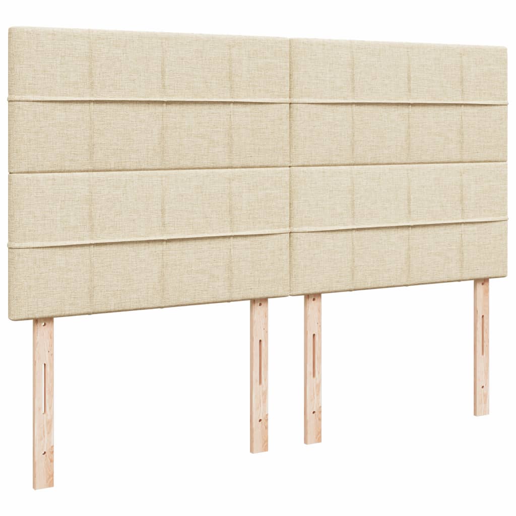 Giroletto a Molle con Materasso Crema 180x200 cm in Tessuto | homemem39