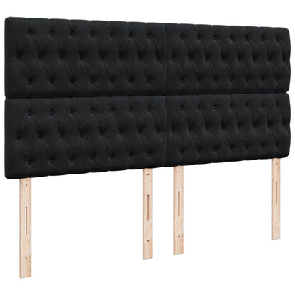 Giroletto a Molle con Materasso Nero 180x200 cm in Tessuto | homemem39