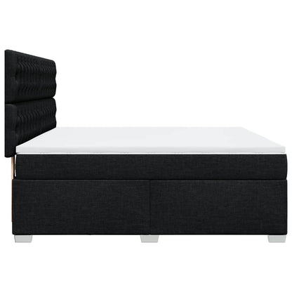 Giroletto a Molle con Materasso Nero 180x200 cm in Tessuto | homemem39