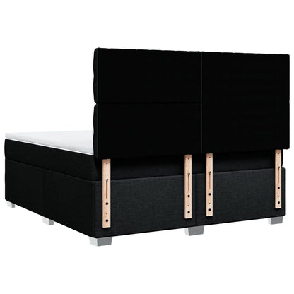 Giroletto a Molle con Materasso Nero 180x200 cm in Tessuto | homemem39