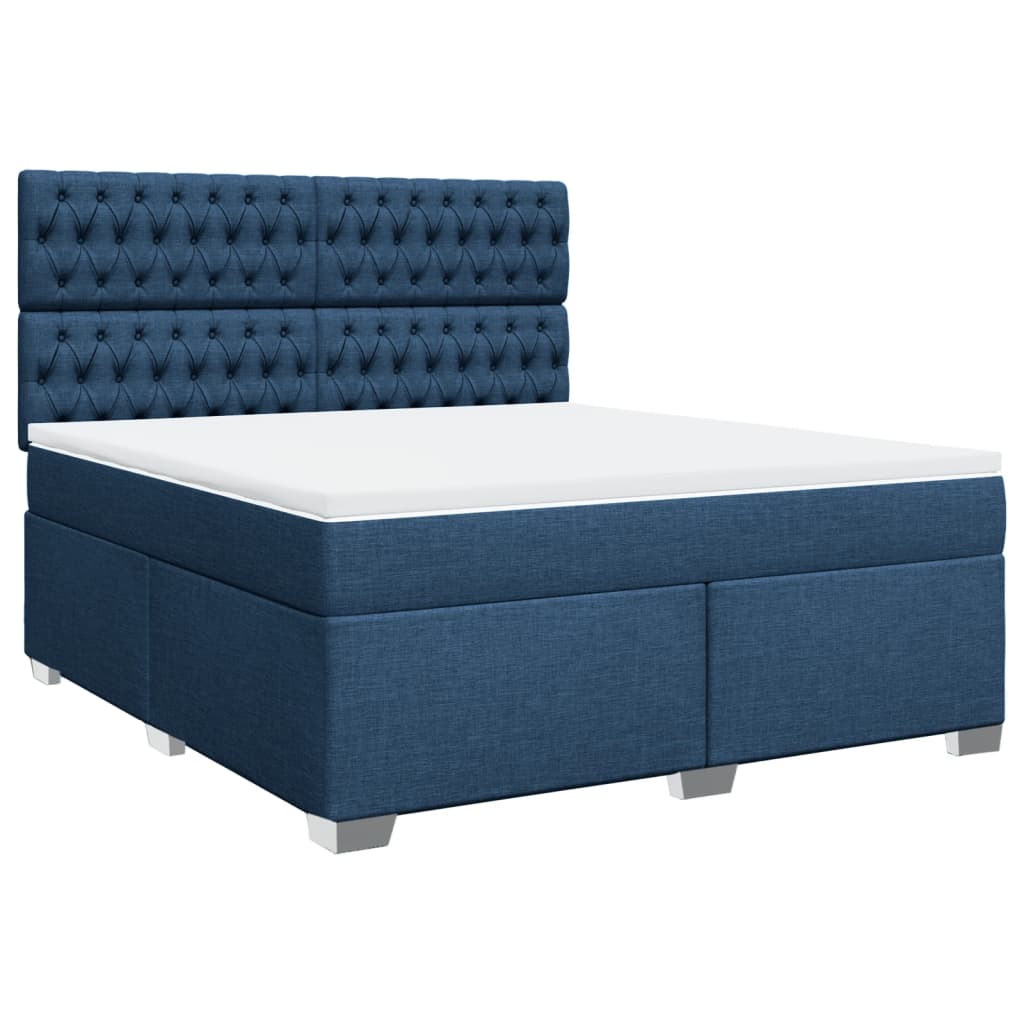 Giroletto a Molle con Materasso Blu 180x200 cm in Tessuto | homemem39