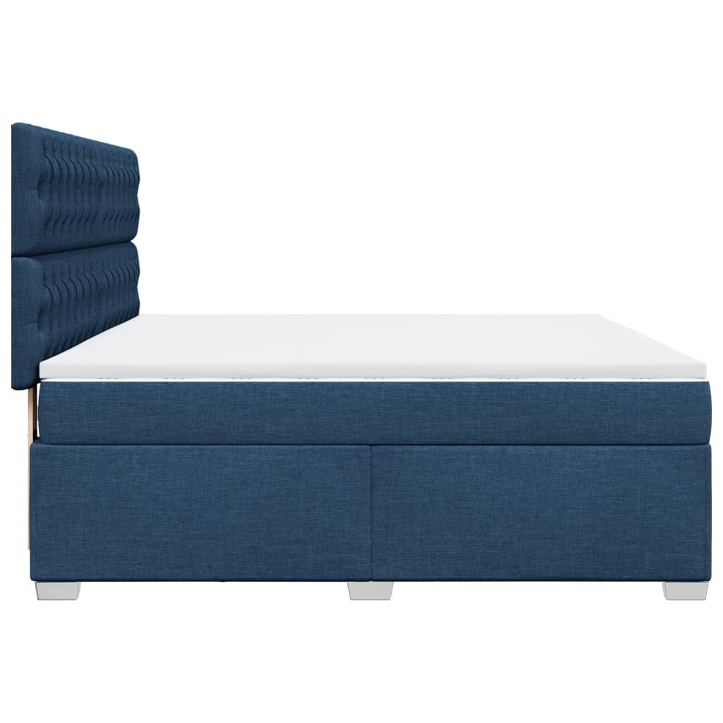 Giroletto a Molle con Materasso Blu 180x200 cm in Tessuto | homemem39