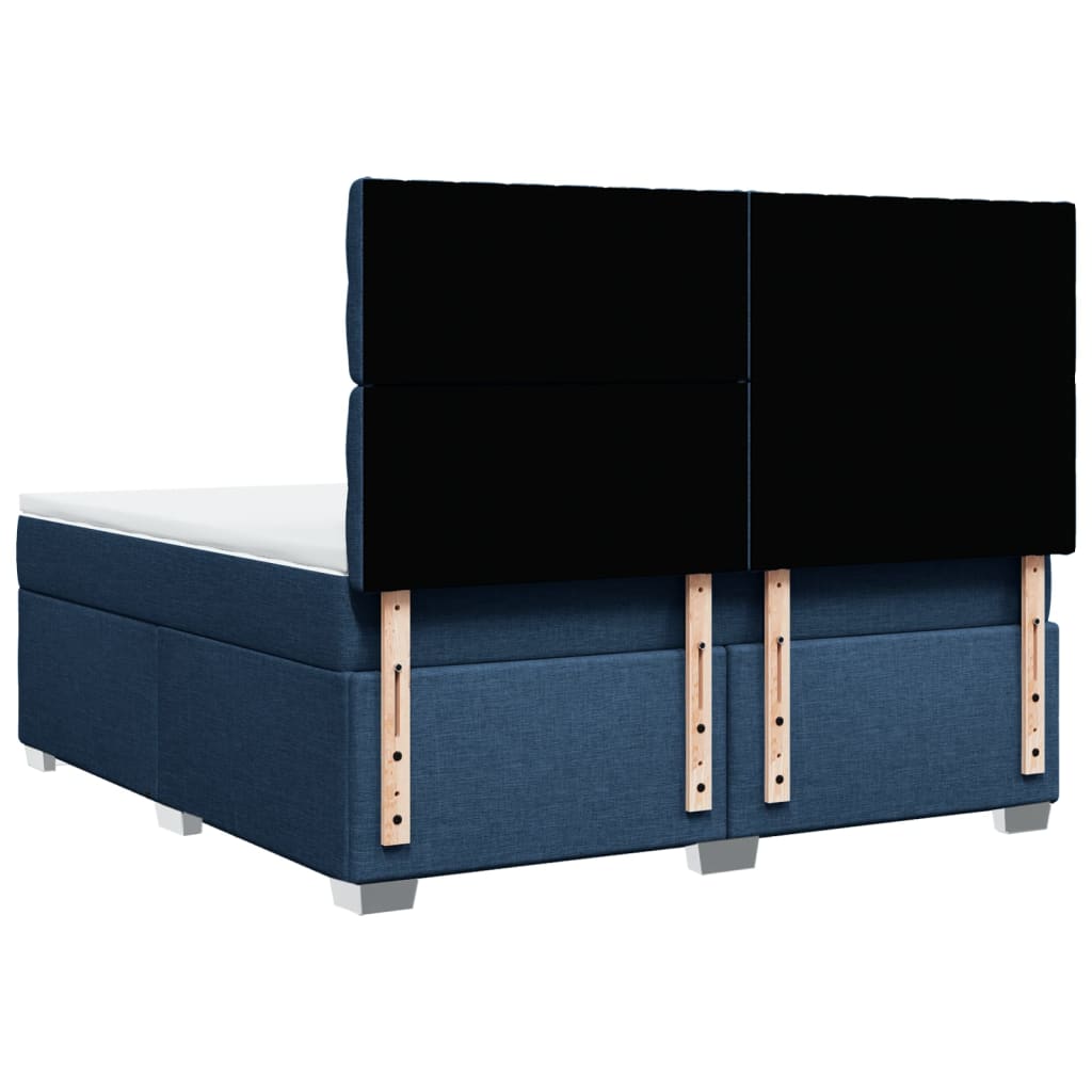 Giroletto a Molle con Materasso Blu 180x200 cm in Tessuto | homemem39