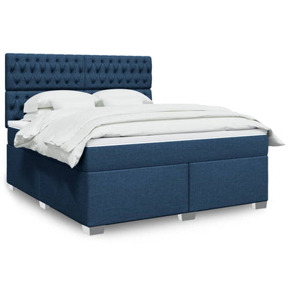 Giroletto a Molle con Materasso Blu 180x200 cm in Tessuto | homemem39