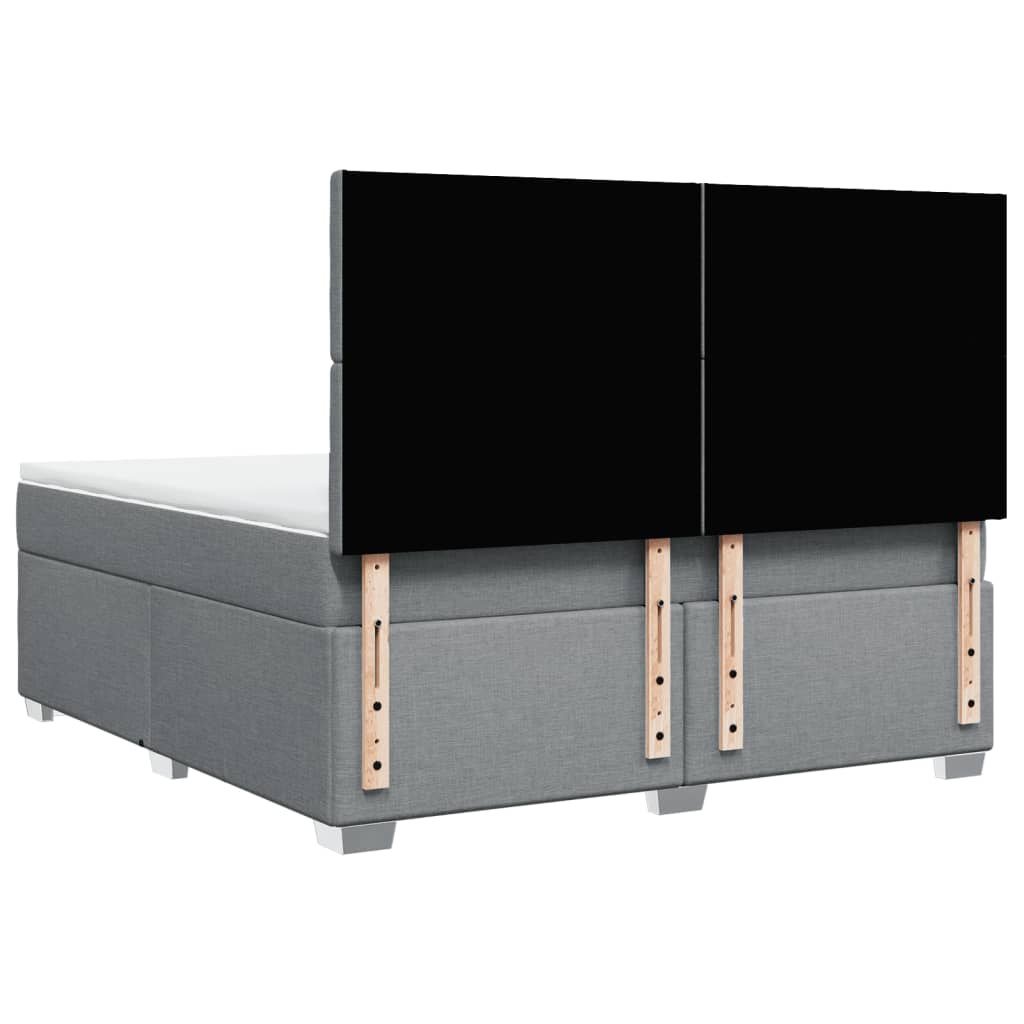 Giroletto a Molle con Materasso Grigio Chiaro180x200 cm Tessuto - homemem39