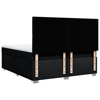 Giroletto a Molle con Materasso Nero 180x200 cm in Tessuto - homemem39