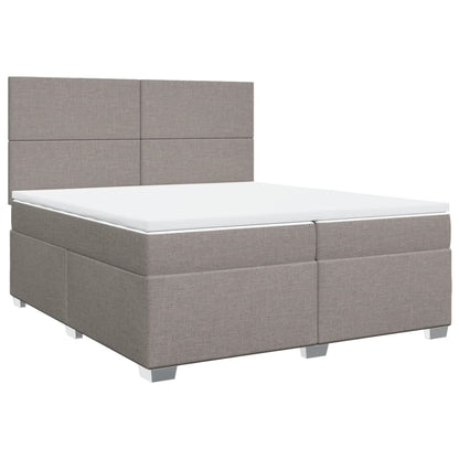 Giroletto a Molle con Materasso Tortora 200x200 cm in Tessuto | homemem39