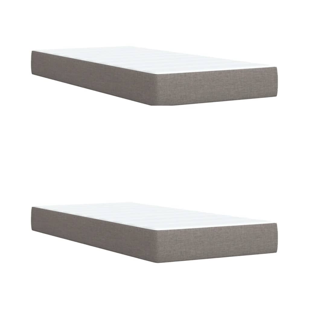 Giroletto a Molle con Materasso Tortora 200x200 cm in Tessuto | homemem39