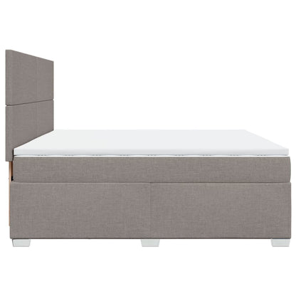 Giroletto a Molle con Materasso Tortora 200x200 cm in Tessuto | homemem39