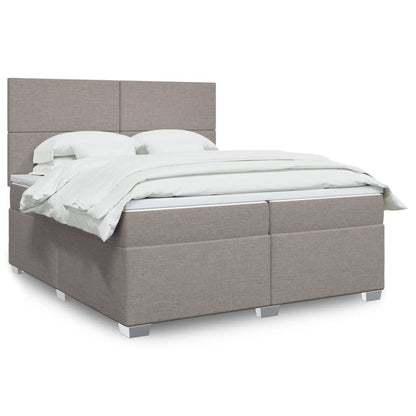 Giroletto a Molle con Materasso Tortora 200x200 cm in Tessuto | homemem39