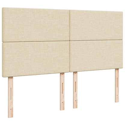 Giroletto a Molle con Materasso Crema 200x200 cm in Tessuto - homemem39