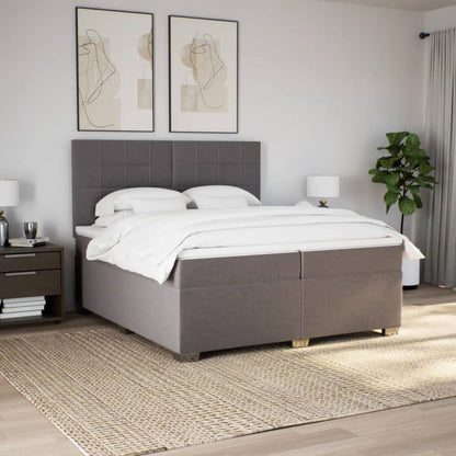 Giroletto a Molle con Materasso Tortora 200x200 cm in Tessuto | homemem39