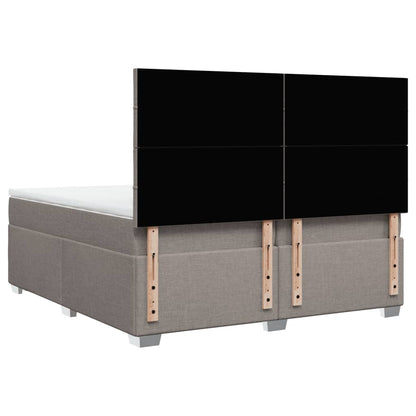 Giroletto a Molle con Materasso Tortora 200x200 cm in Tessuto | homemem39