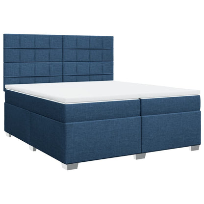Giroletto a Molle con Materasso Blu 200x200 cm in Tessuto | homemem39