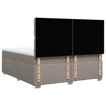 Giroletto a Molle con Materasso Tortora 200x200 cm in Tessuto | homemem39