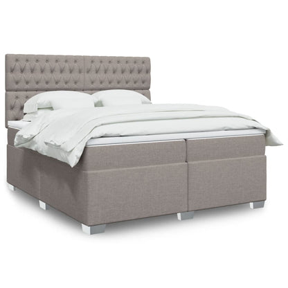 Giroletto a Molle con Materasso Tortora 200x200 cm in Tessuto | homemem39