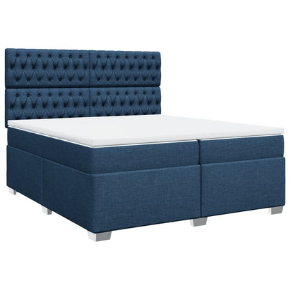 Giroletto a Molle con Materasso Blu 200x200 cm in Tessuto | homemem39
