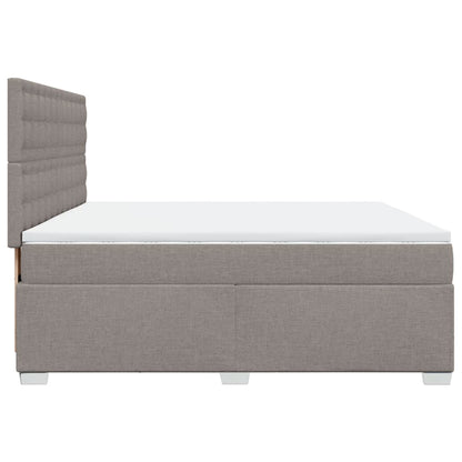 Giroletto a Molle con Materasso Tortora 200x200 cm in Tessuto | homemem39