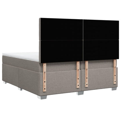 Giroletto a Molle con Materasso Tortora 200x200 cm in Tessuto | homemem39