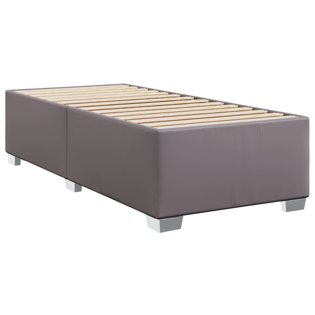 Giroletto a Molle con Materasso Grigio 90x190 cm in Similpelle | homemem39