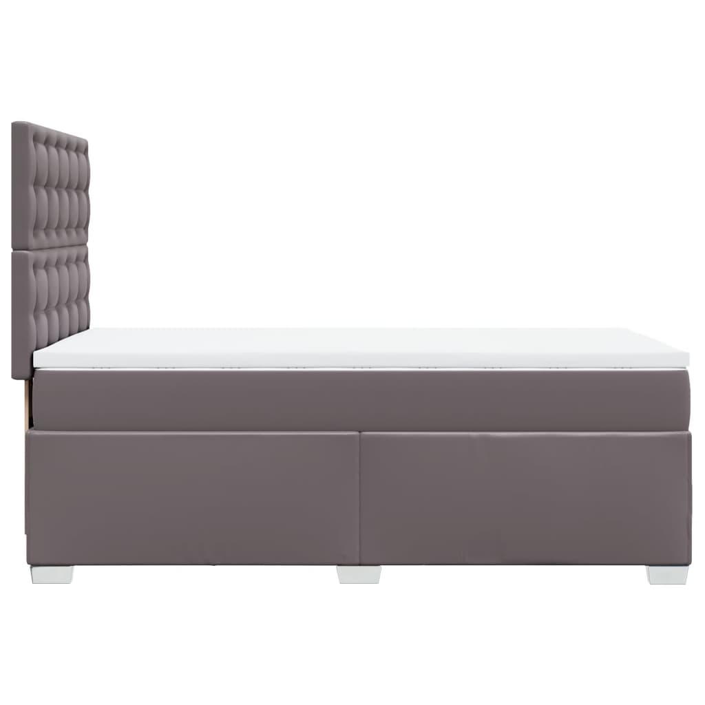 Giroletto a Molle con Materasso Grigio 90x190 cm in Similpelle | homemem39