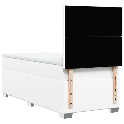 Giroletto a Molle con Materasso Bianco 90x200 cm in Similpelle - homemem39