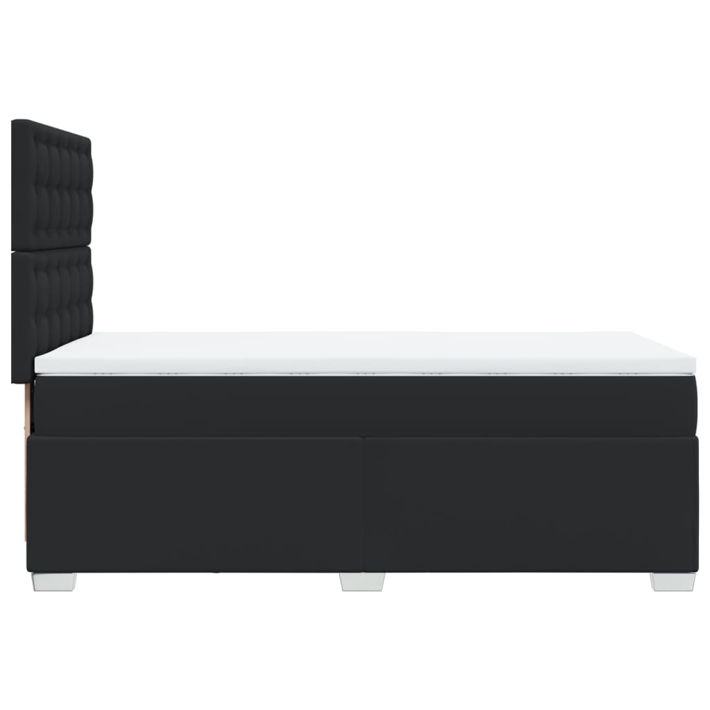 Giroletto a Molle con Materasso Nero 100x200 cm in Similpelle - homemem39