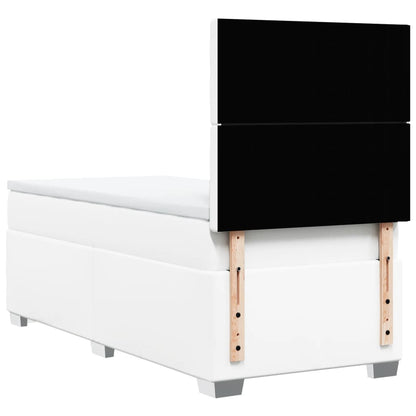 Giroletto a Molle con Materasso Bianco 100x200 cm in Similpelle - homemem39