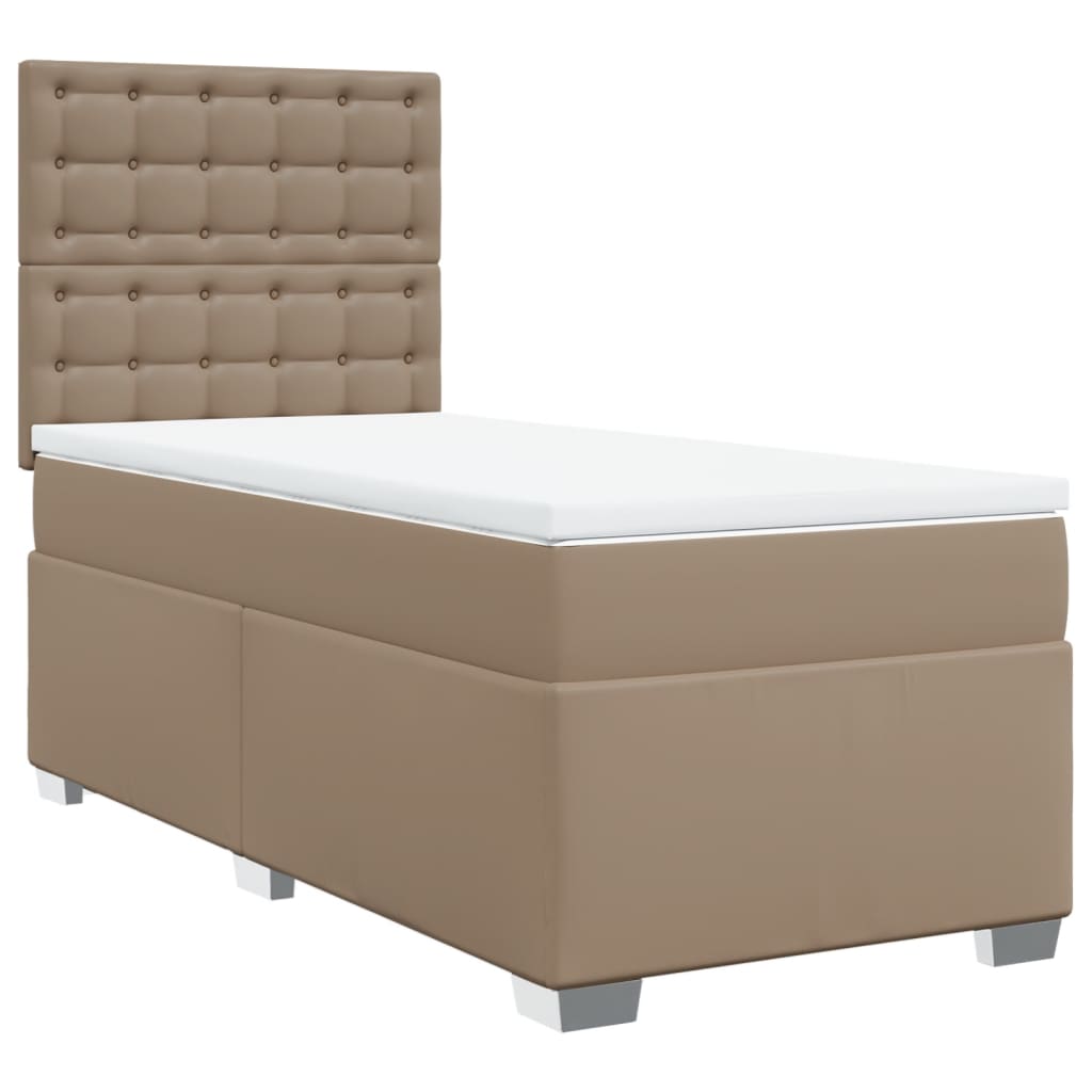Giroletto a Molle con Materasso Cappuccino 100x200cm Similpelle | homemem39