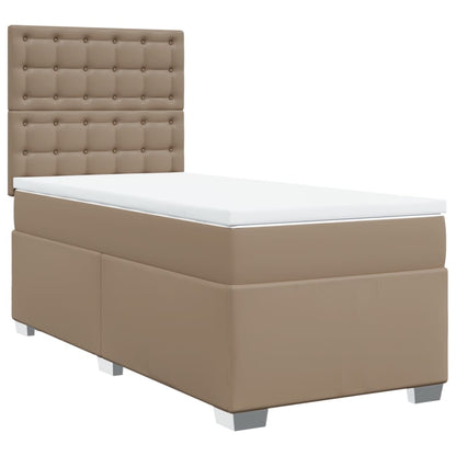 Giroletto a Molle con Materasso Cappuccino 100x200cm Similpelle | homemem39