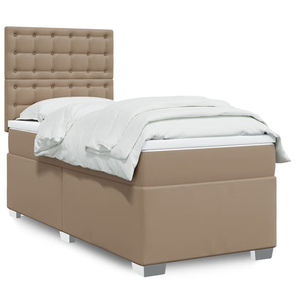 Giroletto a Molle con Materasso Cappuccino 100x200cm Similpelle | homemem39