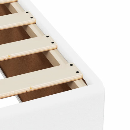 Giroletto a Molle con Materasso Bianco 120x190 cm in Similpelle - homemem39