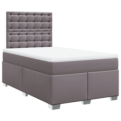 Giroletto a Molle con Materasso Grigio 120x190 cm in Similpelle | homemem39