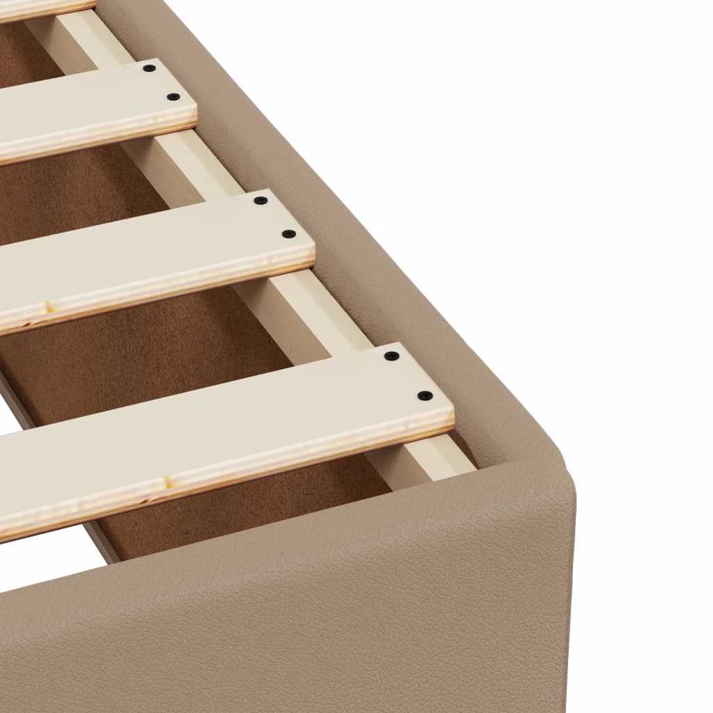 Giroletto a Molle con Materasso Cappuccino 140x190cm Similpelle - homemem39